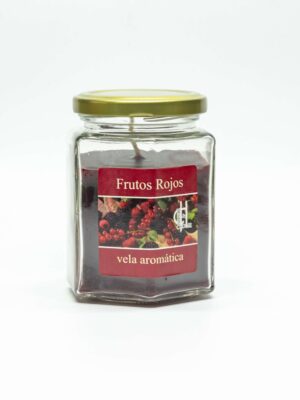 Vela Frutos Rojos Vidrio